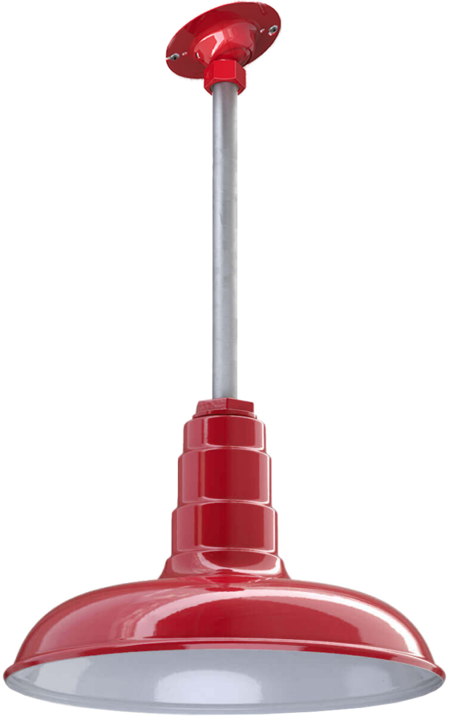Malibu Color Red Interior Color White with a 12" Sloped Stem